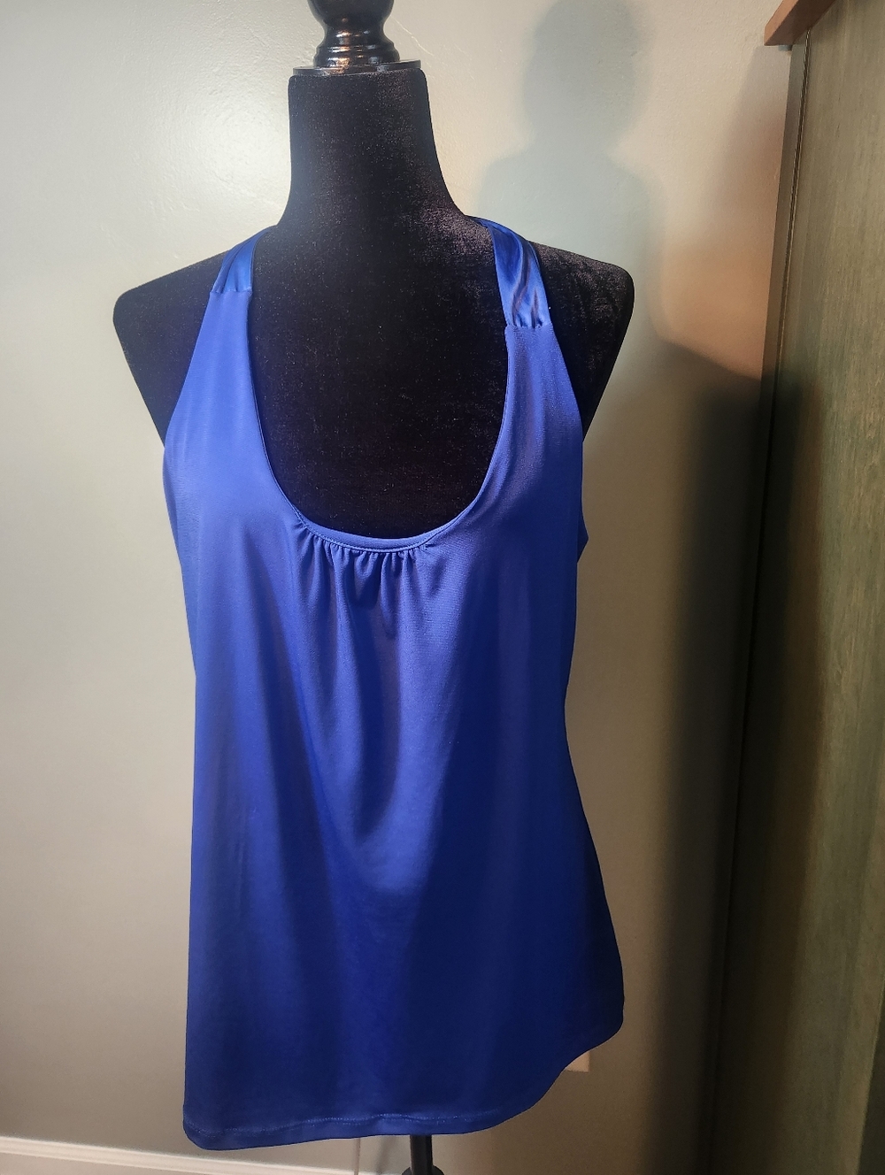 Express Royal Blue Racerback Tank Top Large